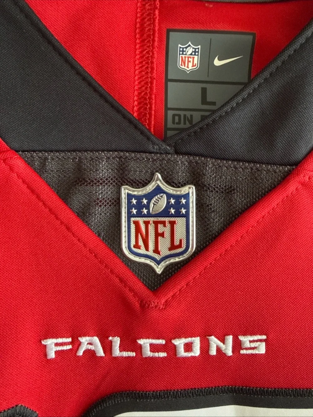 Men’s Nike Calvin Ridley #18 Atlanta Falcons Vapor Lmtd NFL Jersey Sz L Red RARE - Picture 5 of 6
